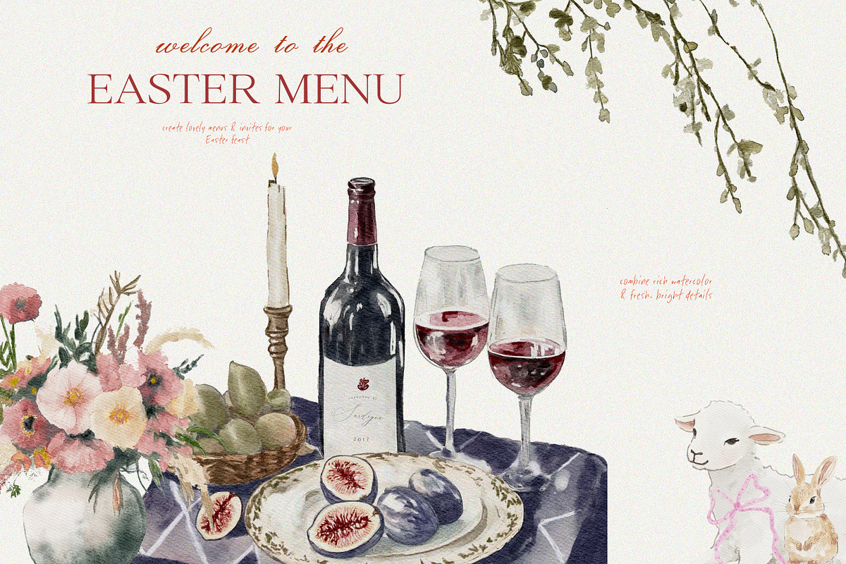 Hand Drawn Easter Watercolor Set, an Object Graphic by Laras Wonderland (Photo 4 of 11)