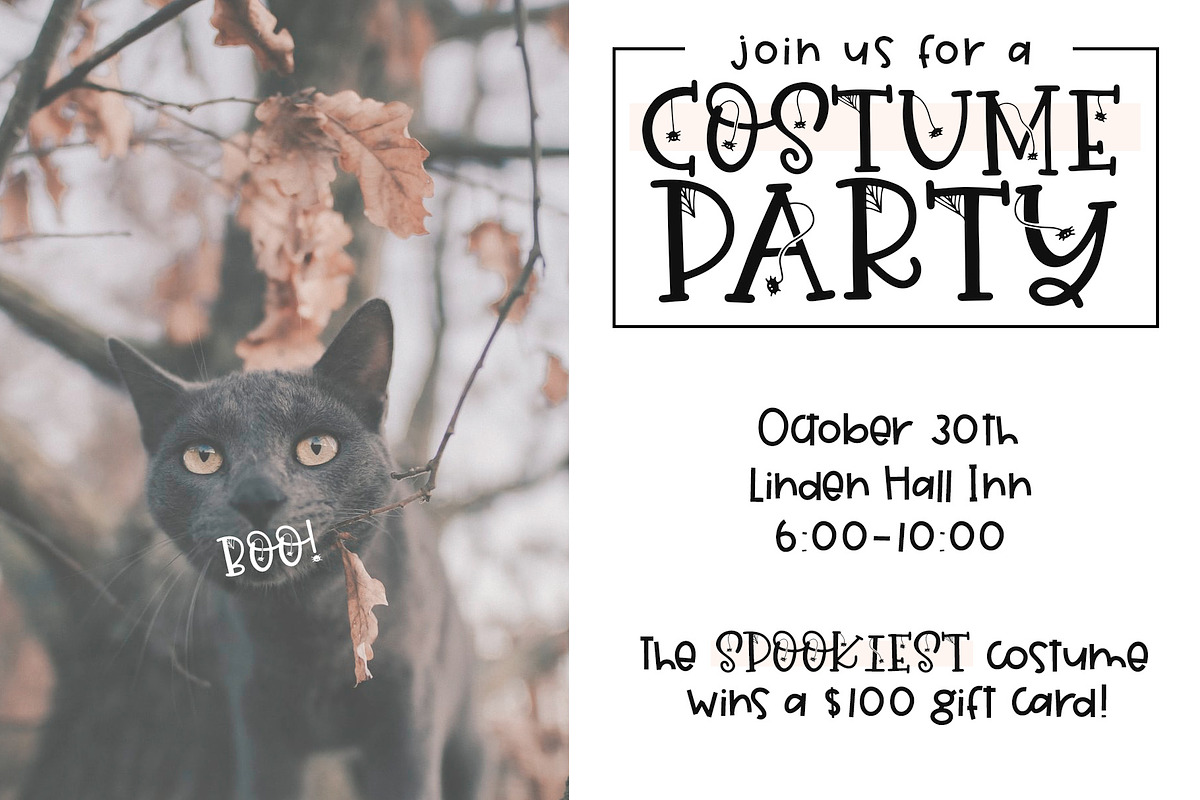 Hey Boo - Spooky Halloween Font preview 4