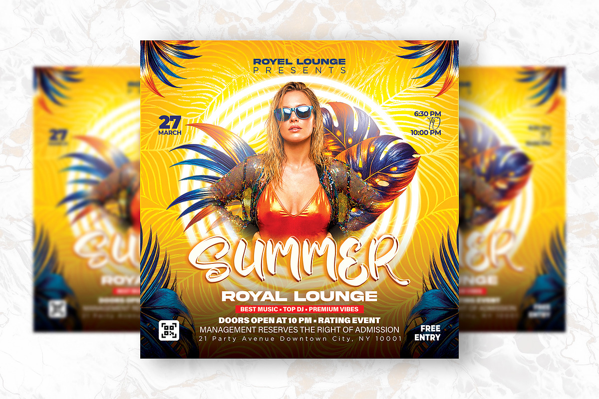 Summer Party Flyer Design Template, a Flyer Template by Shajib Shikder (Photo 2 of 2)