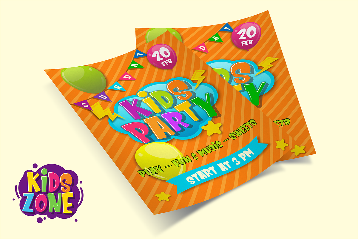 Kids Zone // Layered Font preview 6