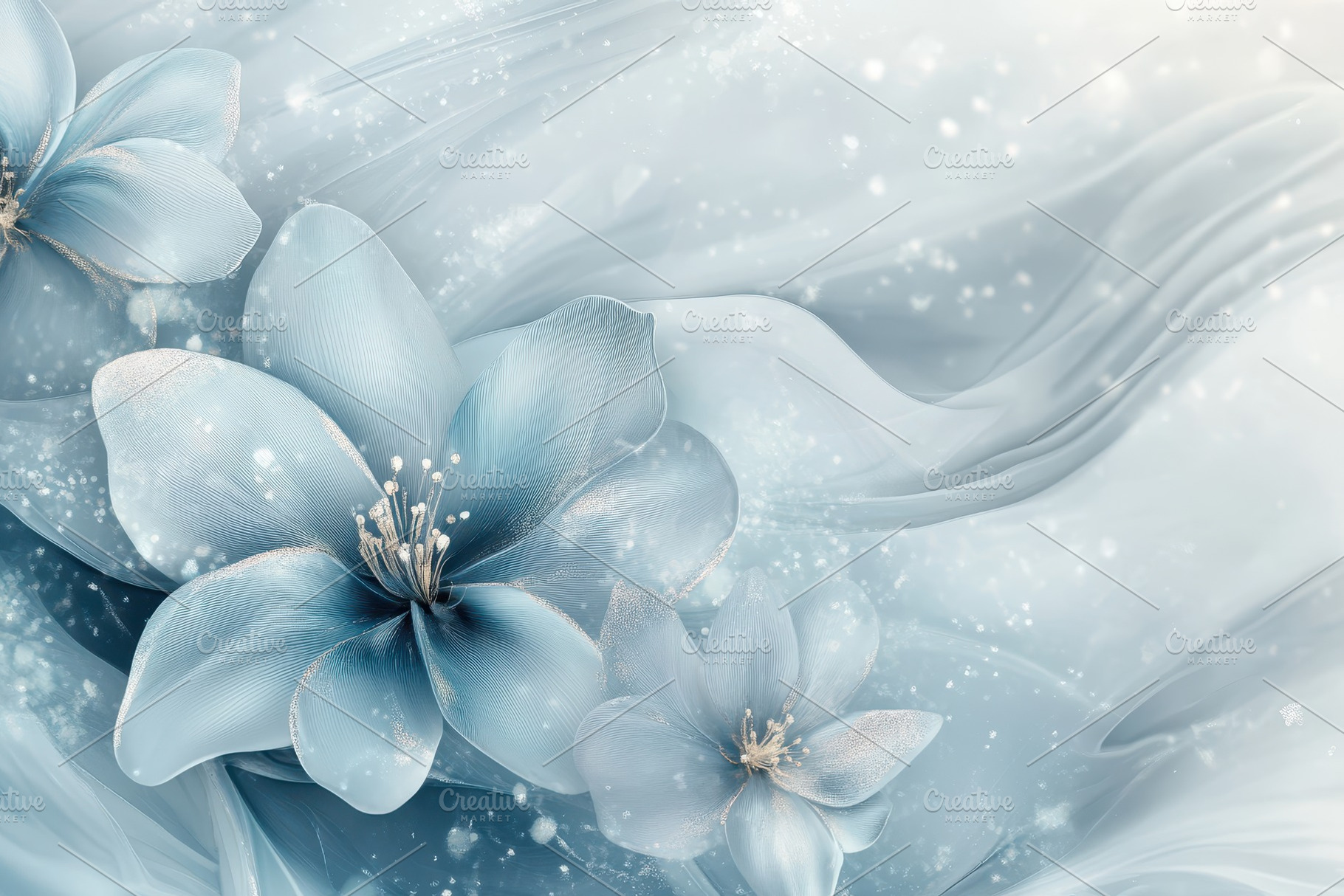 Floral marble texture mixing ice, a Photo by Pavel_design