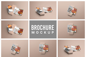 A4 Bifold Brochure Mockup Bundle 61