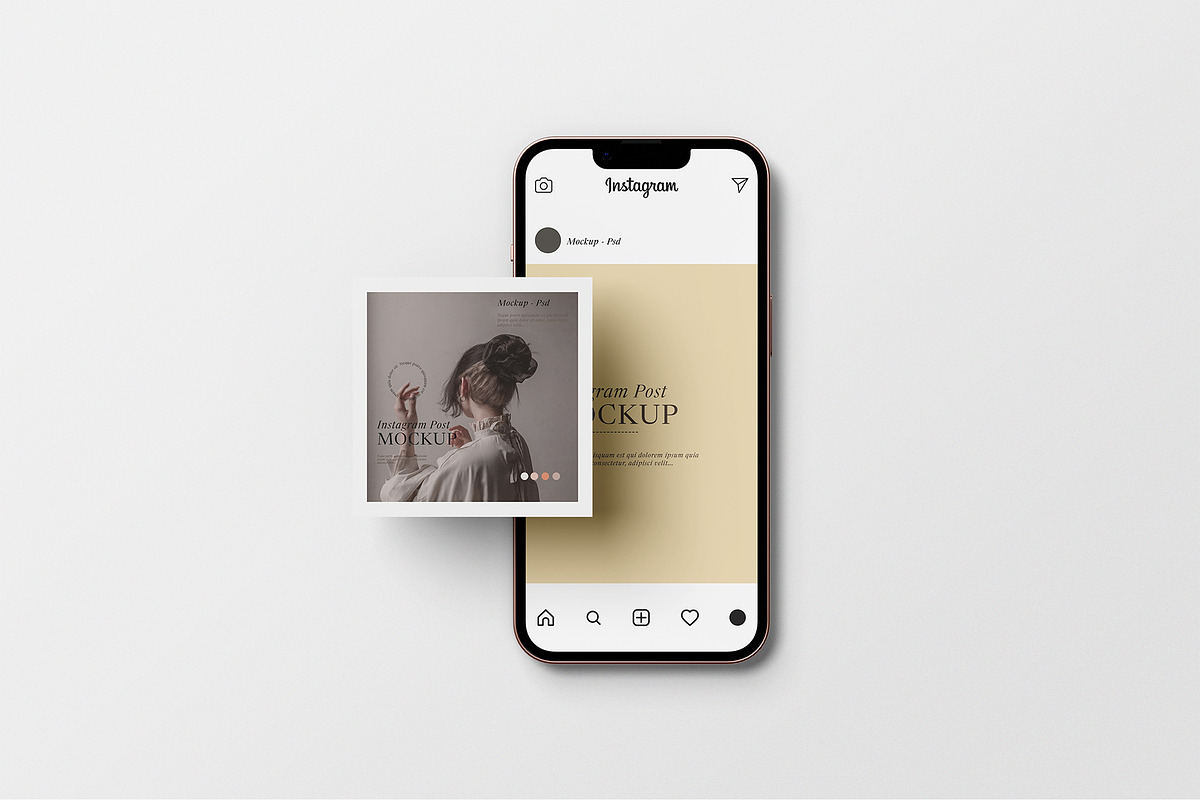 Instagram Post Mockup, a Print Template by Tahtagraphic (Photo 8 of 11)