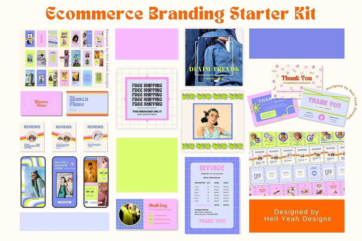 Ecommerce Branding Starter Kit Canva, a Branding & Logo Template by Hell Yeah Designs (Photo 6 of 11)
