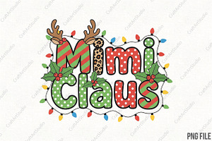 Christmas Mimi Claus Santa Reindeer, an Illustration by CraftArtStudio