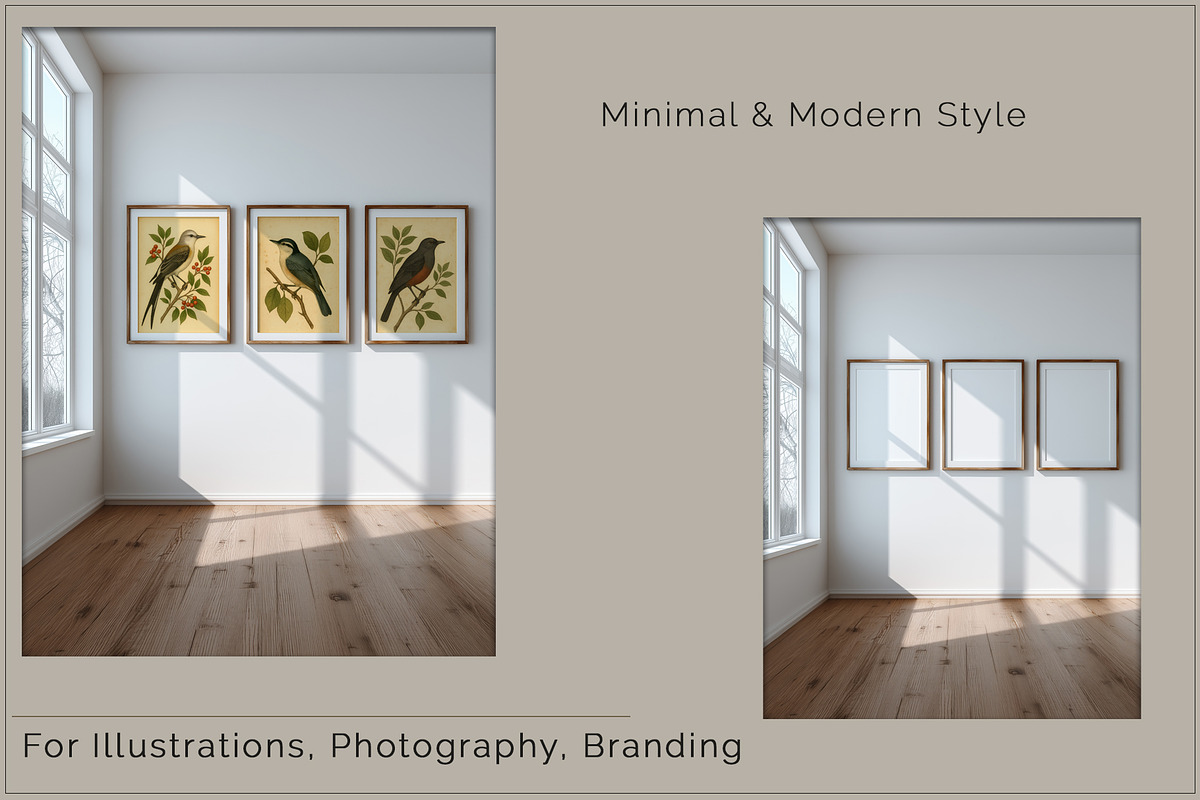 Scandinavian Poster Frame Mockup Set, a Household Mockup by Vika_Softlife (Photo 3 of 6)