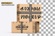 Corrugate Cardboard Shipping Box set, a Packaging Mockup by pixelmock (Thumbnail 4 of 16)