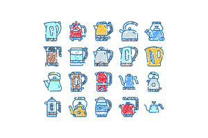 Kettle appliance collection for, an Object Graphic by pikepicture