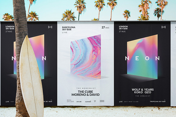 Neon Party Flyer preview 3