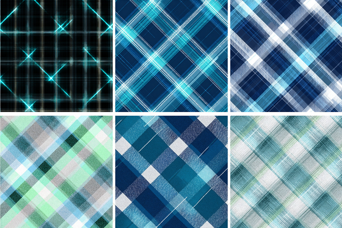 Masculine Plaid Blue and Green, an Illustration by Black Bird Studio (Photo 3 of 5)