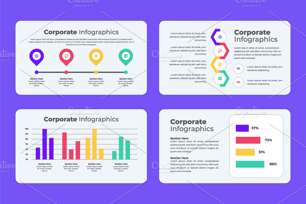 Business Progress Infographics, a Presentation Template by Artiveko (Photo 2 of 2)