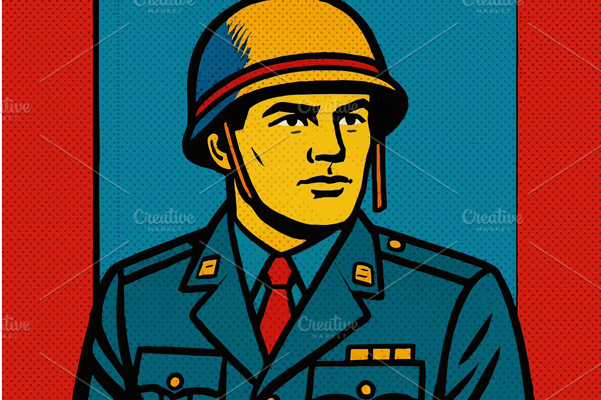 military soldier in uniform vector, an Illustration by AlexArt