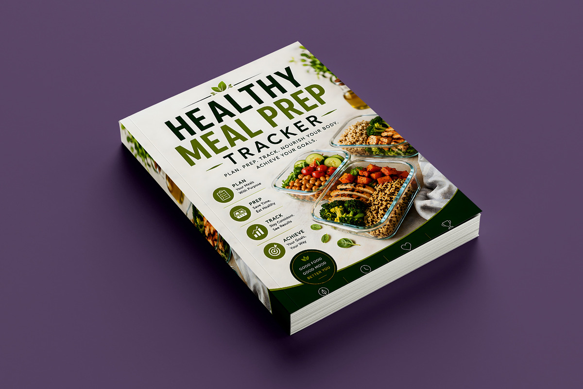 Healthy Meal Prep Tracker | Diet Log, a Stationery Template by Mustafiz (Photo 2 of 5)