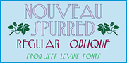 Nouveau Spurred JNL, a Serif Font by Jeff Levine Fonts (Thumbnail 1 of 5)