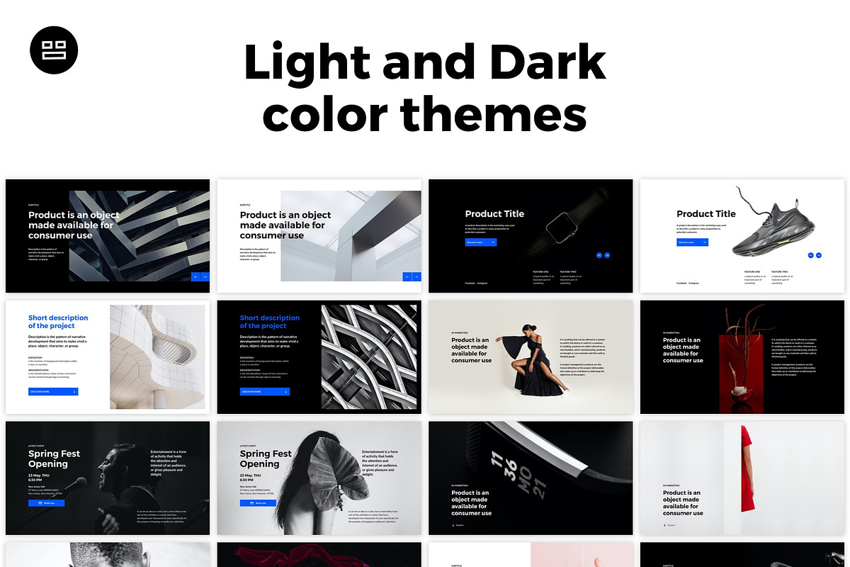 Modularity Adobe XD Web UI Kit, an UI Kit Template by Modularity Design (Photo 3 of 11)