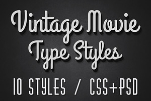 Vintage Movie CSS Type Styles (+PSD)