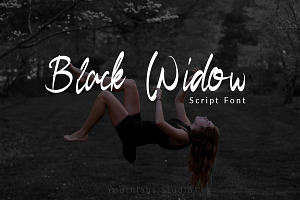 Black Widow - Script Font