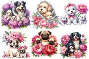 Dog Clipart, Dogs, Puppies, Piones, an Illustration by Designworld (Thumbnail 4 of 6)
