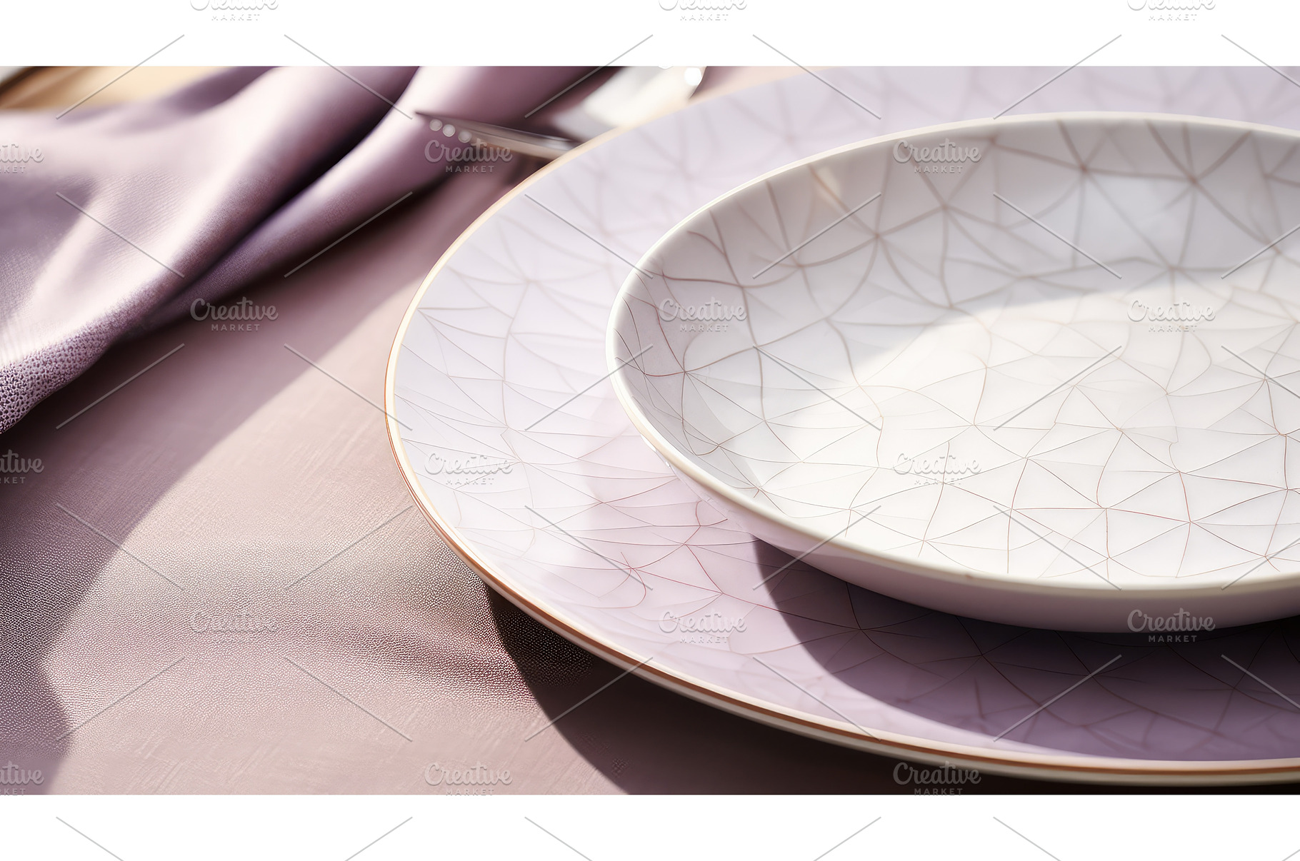 geometric subtle purple pattern ai, an Abstract Photo by pikepicture