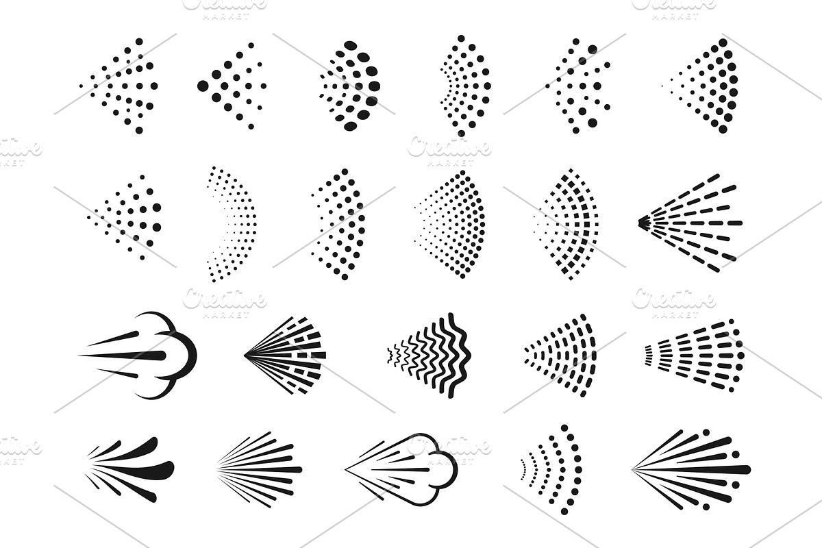 Spray and aerosol line icons, a Decorative Illustration by Vector Tradition