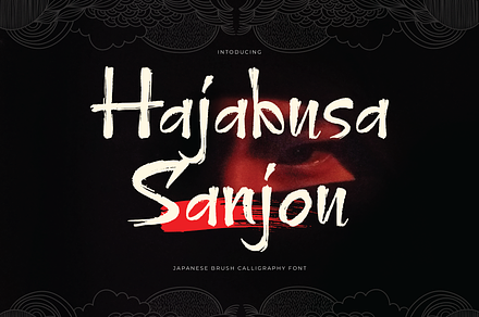 Hajabusa Sanjou - Japanese Typeface, a Slab Serif Font by Elmous