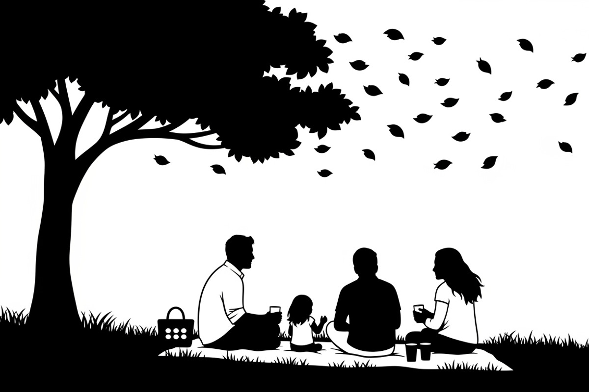 Charming summer picnic family, a Seasonal Illustration by Amazin_art (Photo 4 of 23)