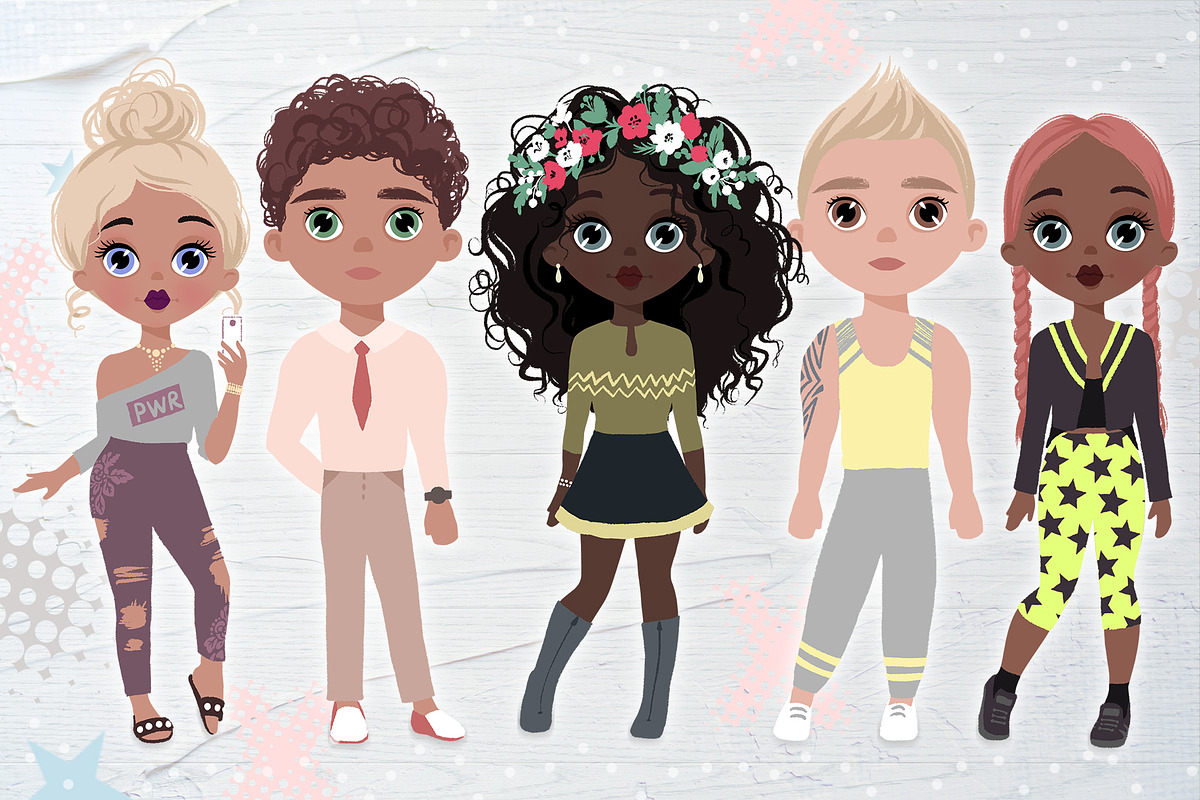 Character Creator! Boys & Girls, a Decorative Illustration by Yana Lesiuk (Photo 10 of 12)