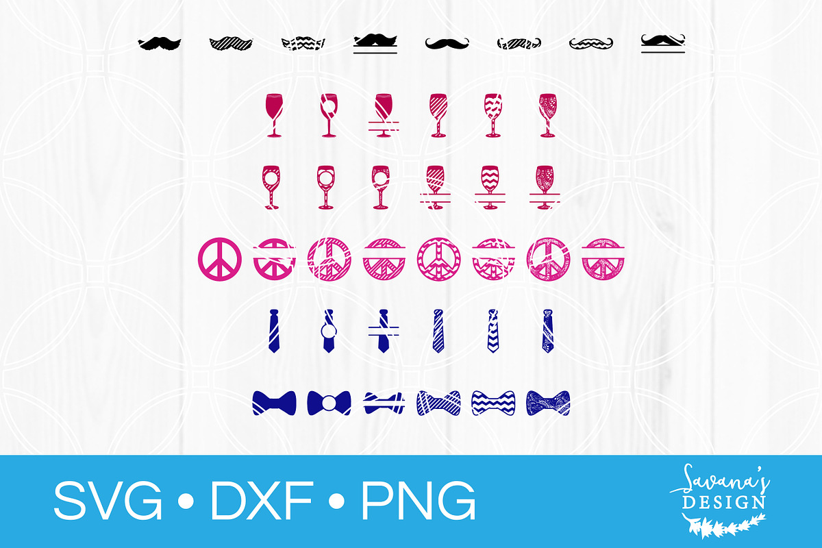 Monogram SVG Cut File Bundle, an Illustration by SavanasDesign (Photo 6 of 9)