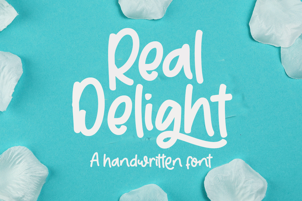 Real Delight handwritten font, a Script Font by akrtype (Photo 1 of 7)