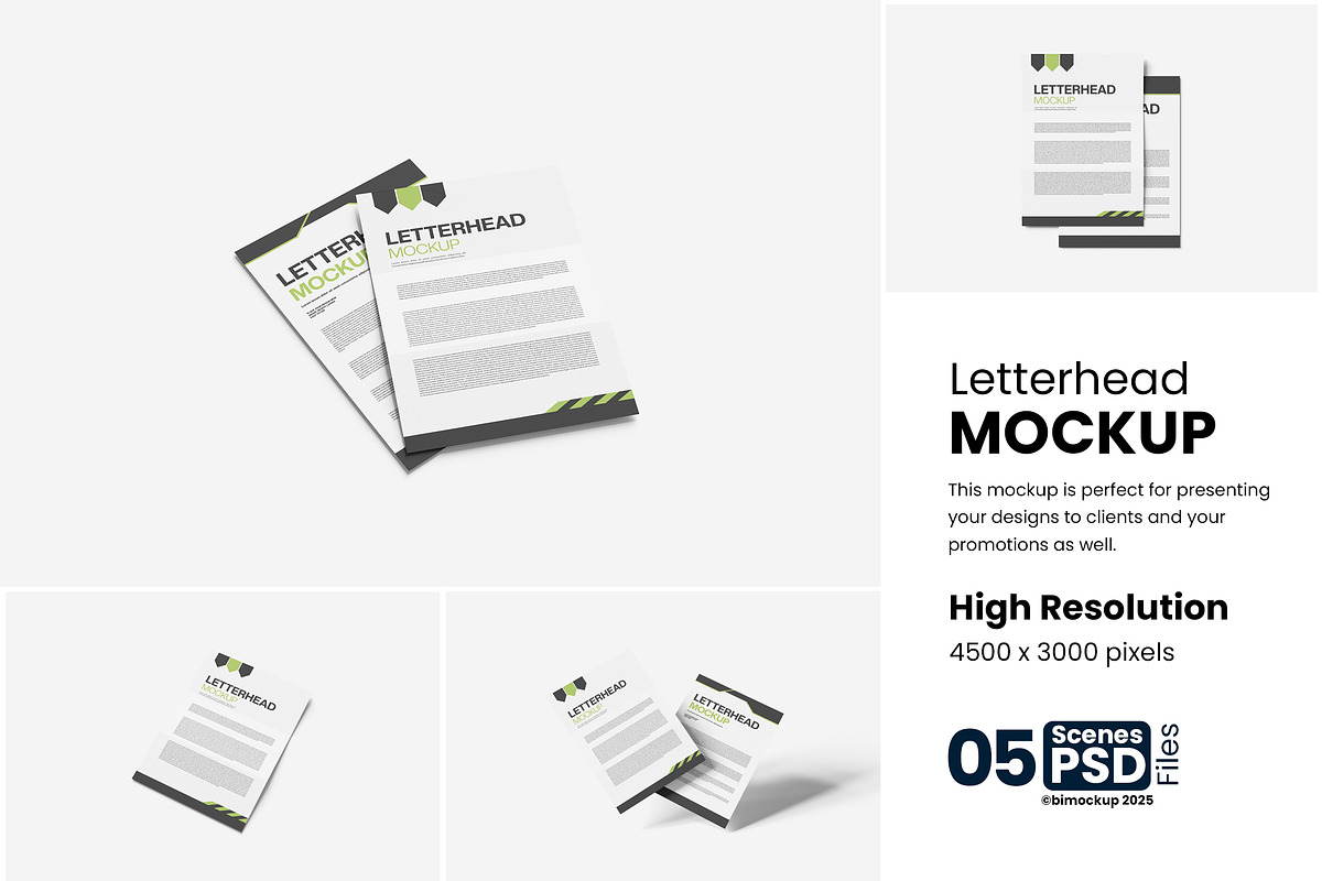 Letterhead Mockup, a Product Mockup by bimockup (Photo 1 of 6)