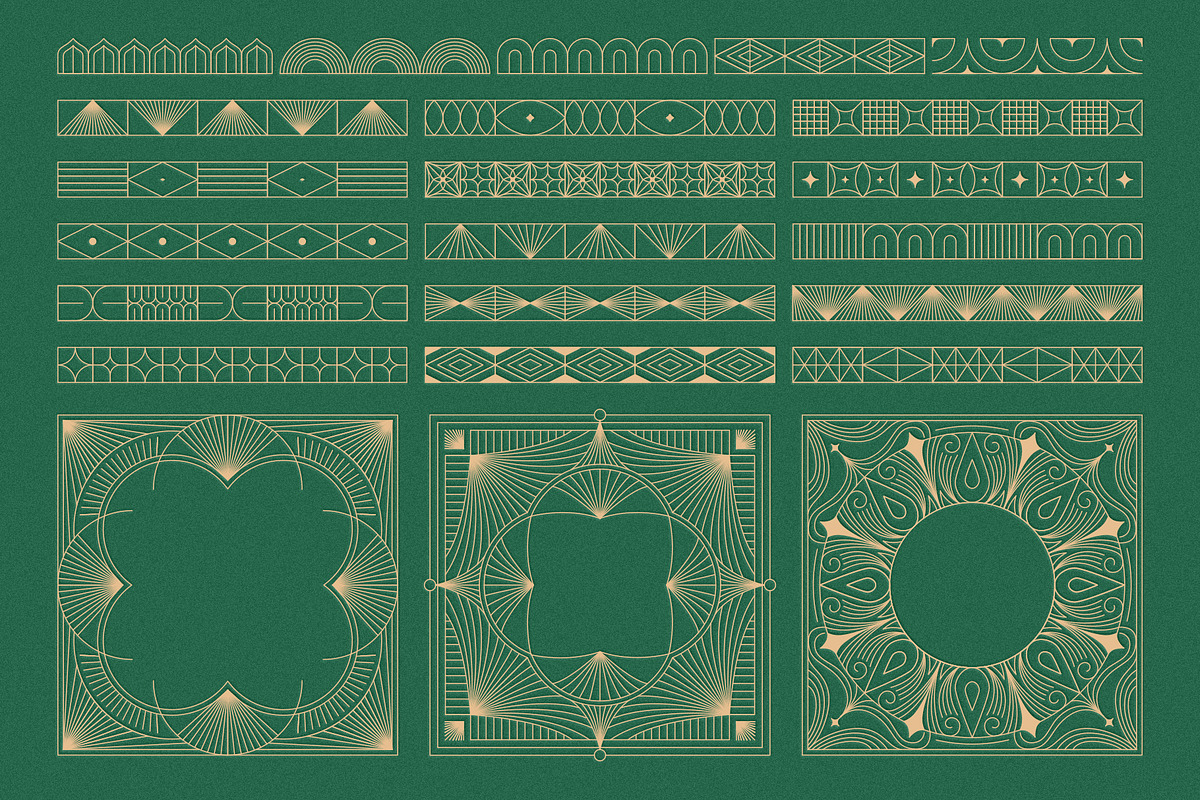 Gold foil, linear design elements, a Graphic by venimo (Photo 7 of 9)