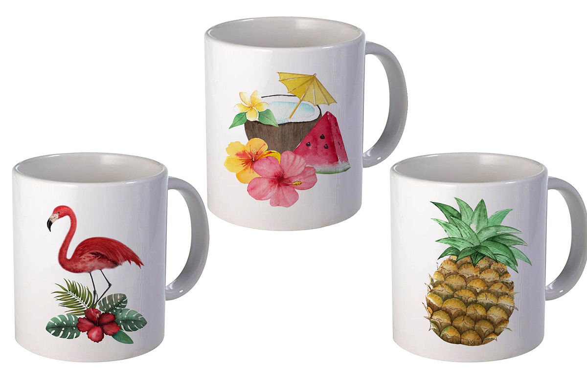 Watercolor Tropical Set, a Food Illustration by Pretty light (Photo 5 of 7)
