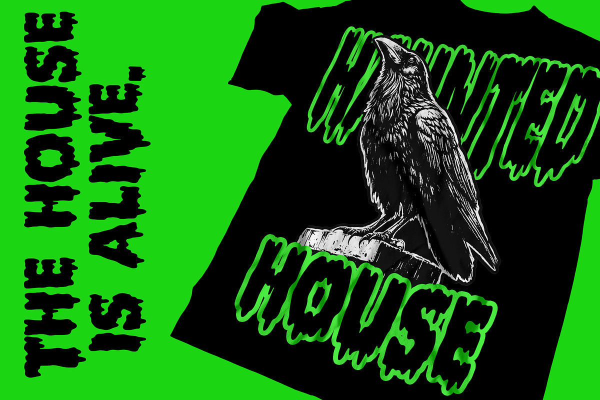 Death Secrets Halloween Melting, a Blackletter Font by dansdesign (Photo 4 of 8)