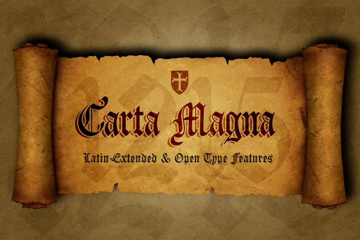 Carta Magna, gothic fonts