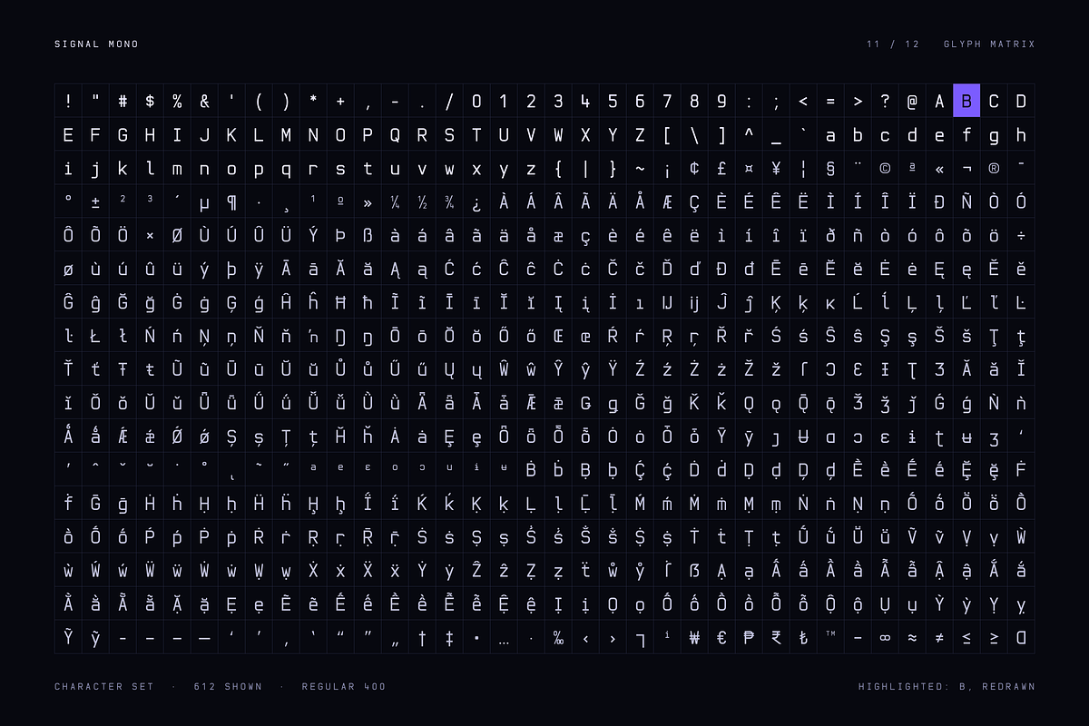Signal Mono - Futuristic Monospace, a Serif Font by HipFonts (Photo 12 of 14)