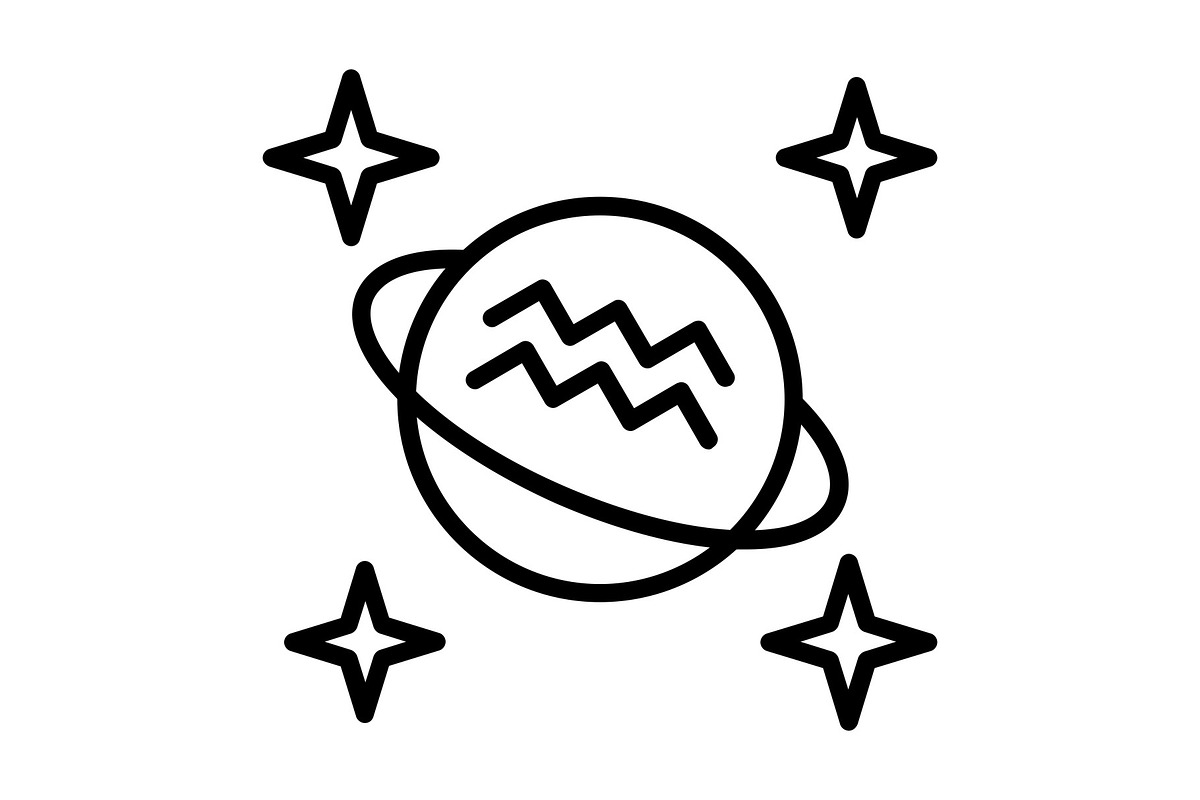 Aquarius Line Icon, an Icon by Pexelpy (Photo 1 of 2)