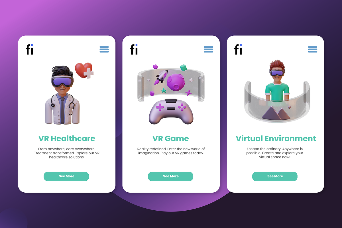 3D Simulated Reality Icon Set, an Object 3D Model by Flat Icons (Photo 6 of 8)