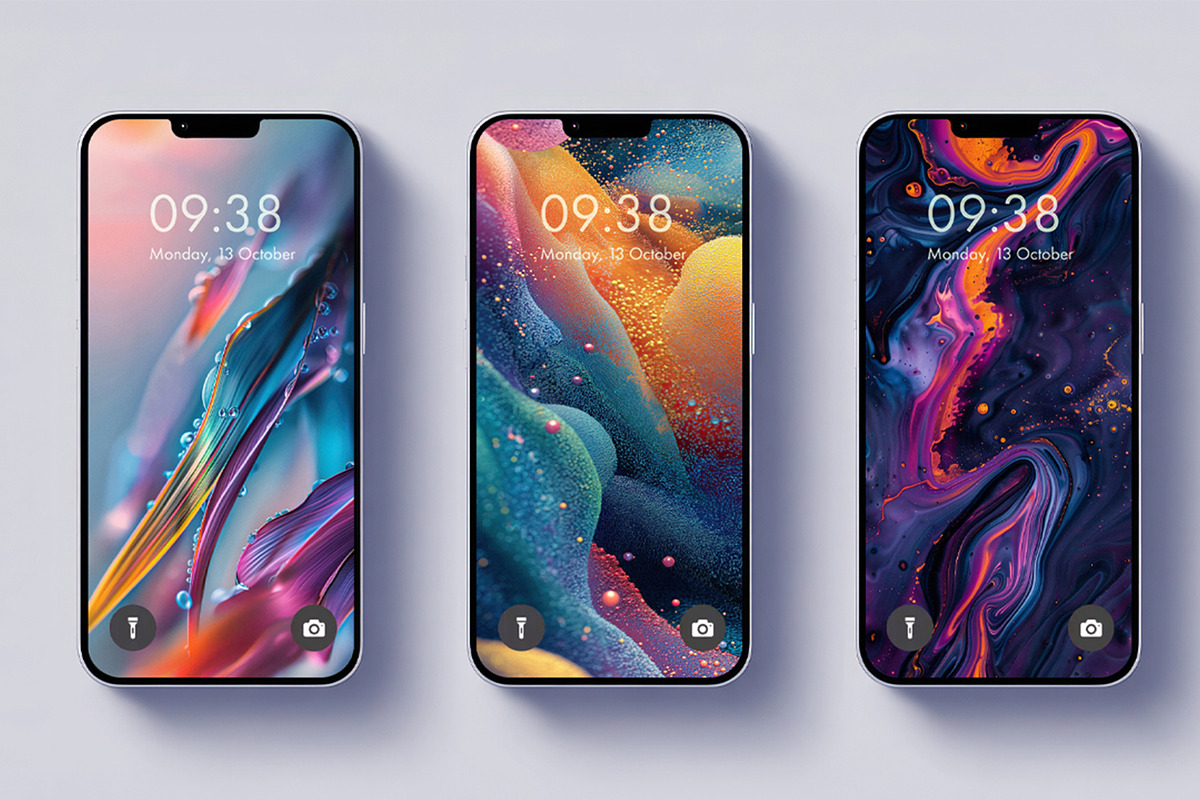 3D Abstract Phone Wallpapers Pack, a Background Graphic by BazziBa♥ (Photo 5 of 8)