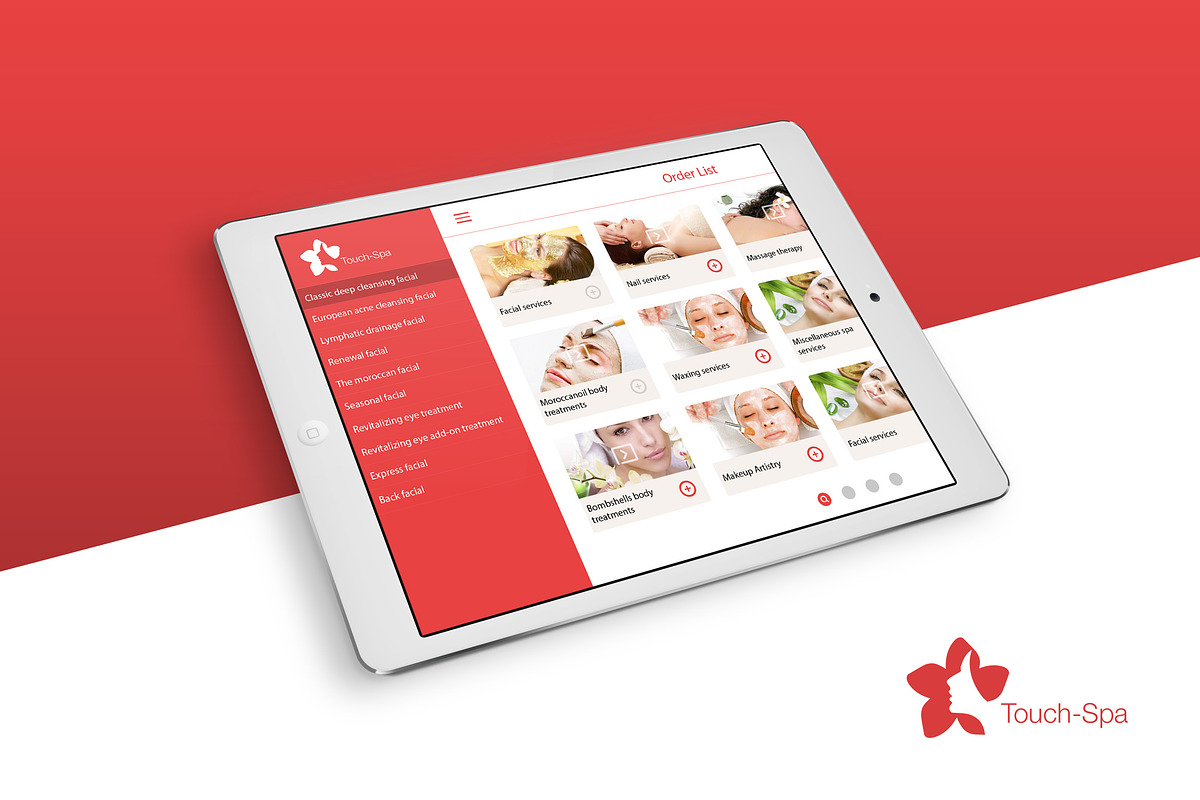 Touch Spa UI Kit, an UI Kit Template by hoangpts (Photo 1 of 8)