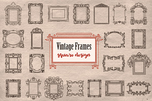 50 Vintage Frames - Victorian Style