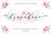 Brainlove - Beautiful Script, a Script Font by Aldedesign (Thumbnail 1 of 7)