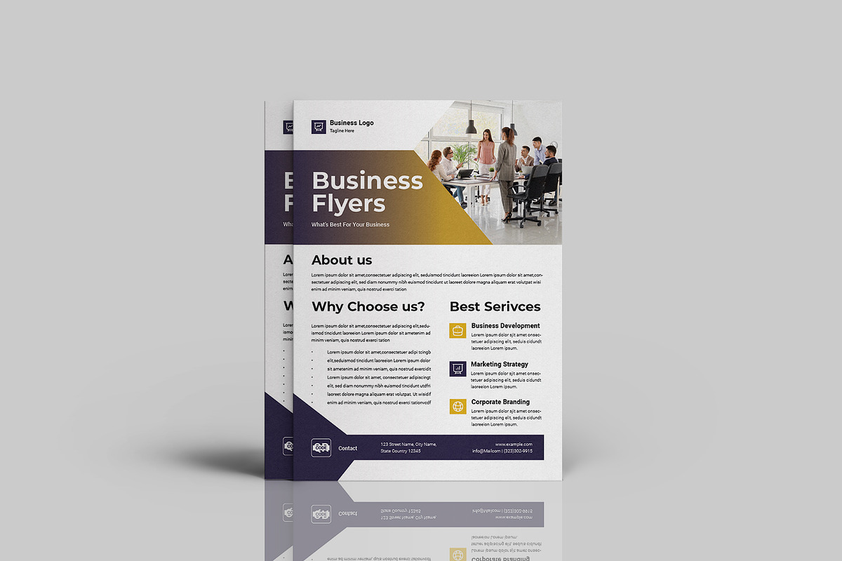 Business Flyer Template, a Flyer Template by E-Type (Photo 3 of 3)