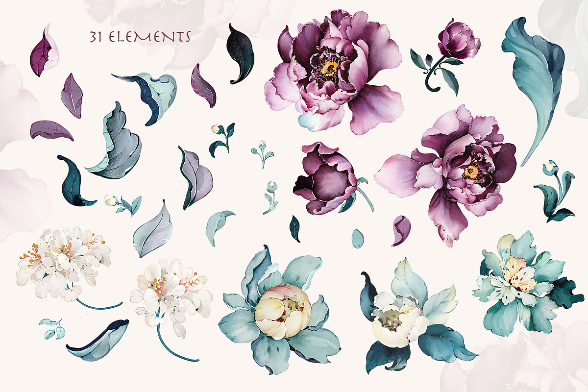 PEONIES seamless pattern, a Pattern Graphic by Lisima (Photo 9 of 16)