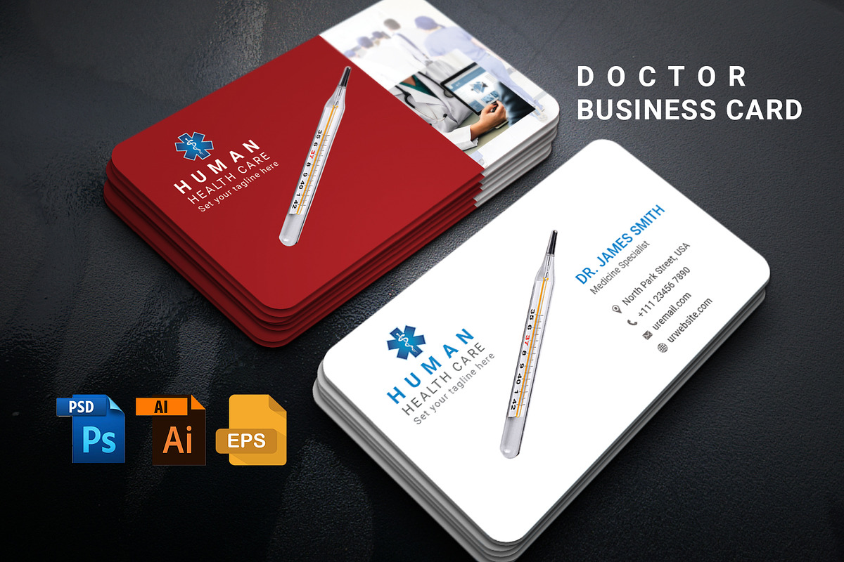 Doctor Business Card, a Business Card Template by graphicsunday (Photo 2 of 4)