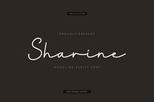 Sharine - Script Monoline Font