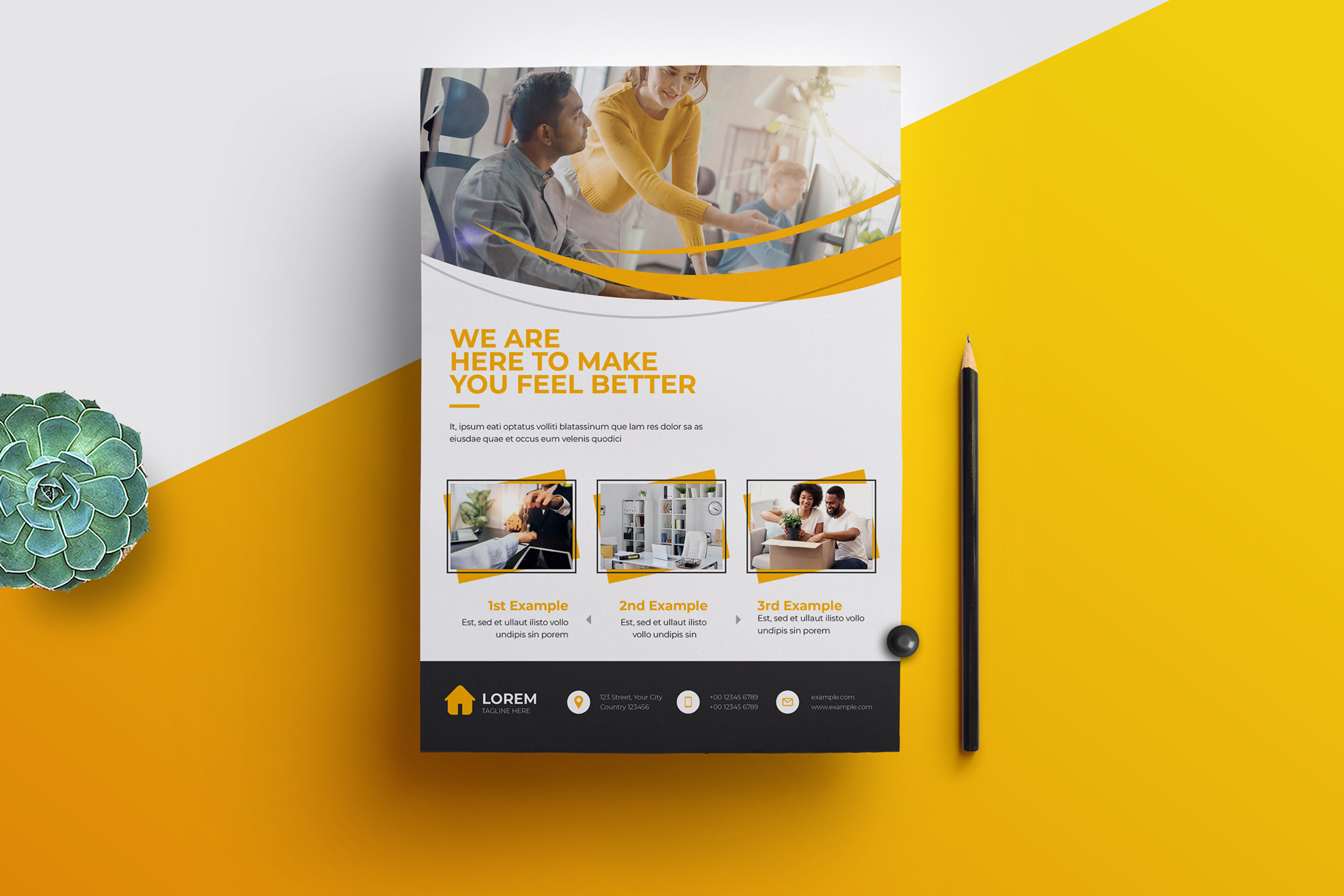 Simple Corporate Flyer Template, a Flyer Template by evgenystudio