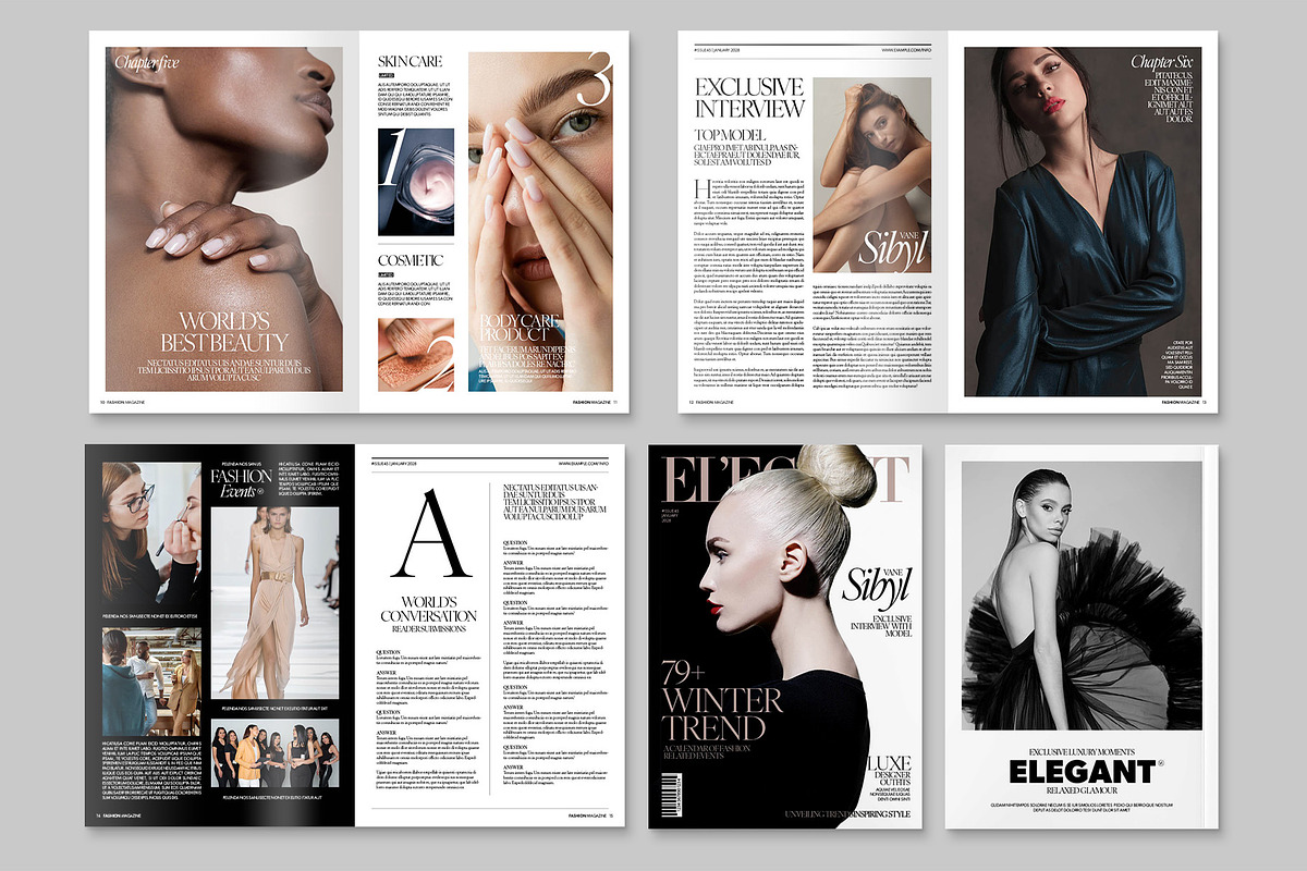 Fashion Magazine Template, a Magazine Template by BrandPacks (Photo 4 of 6)