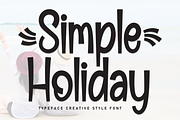 Simple Holiday | Script Font, a Script Font by Scratchones (Thumbnail 1 of 9)