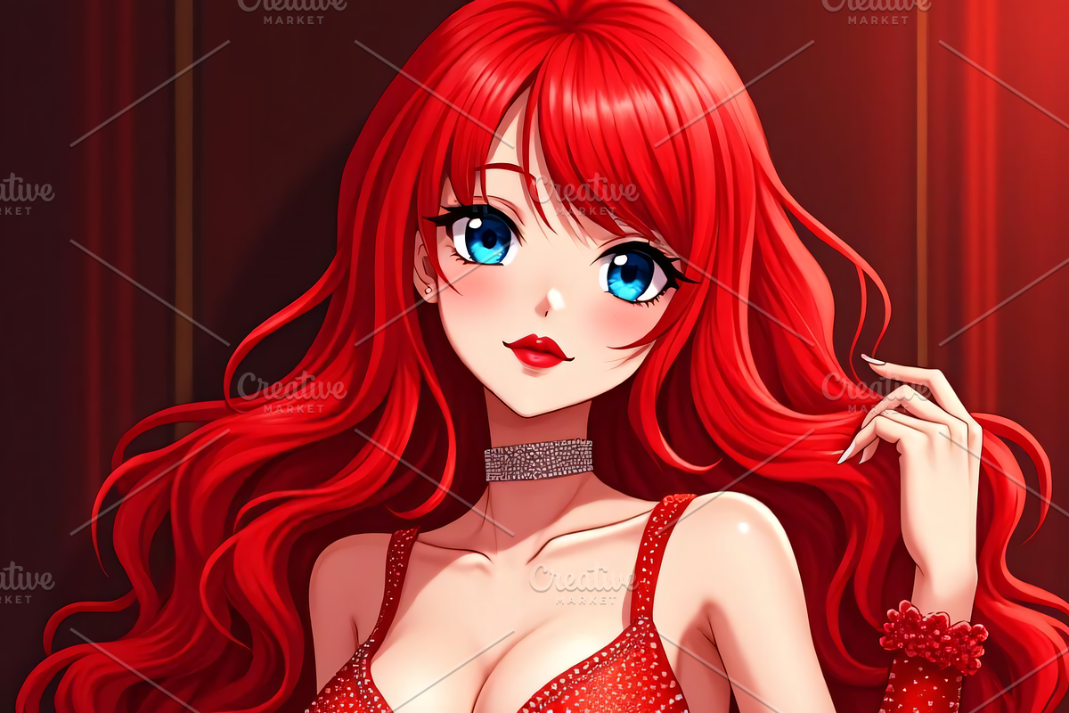 Red Goddess: 7 Anime-Style Portraits, an Illustration by ETARA by Mea Hau (Photo 2 of 8)