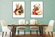 Whimsical Christmas Animals Clipart, a Seasonal Illustration by Canvas Craft (Thumbnail 7 of 10)